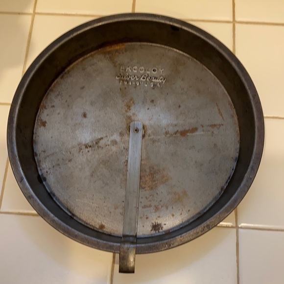 Vintage EKCOLOY Silver Beauty Fluted Tin Pie Pan - Picture 1 of 7